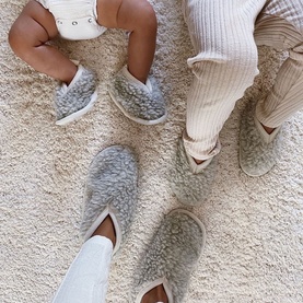 Merino Sheepskin Mama Booties Cloud