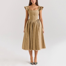 Alessandra Jacquard Corset Dress