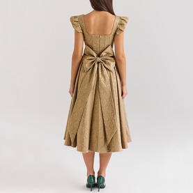 Alessandra Jacquard Corset Dress