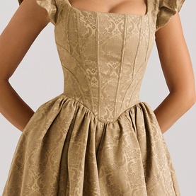 Alessandra Jacquard Corset Dress
