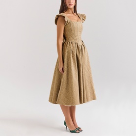 Alessandra Jacquard Corset Dress
