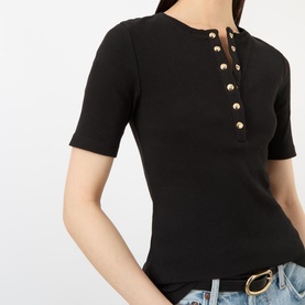 Alessia Half-Buttoned T-Shirt