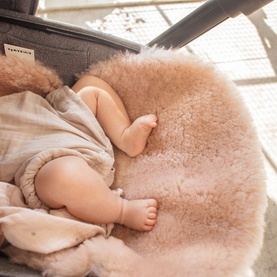 Sheepskin Snuggler Buggy Liner Rose