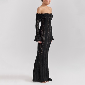 Belle Off-The-Shoulder Lace Dress