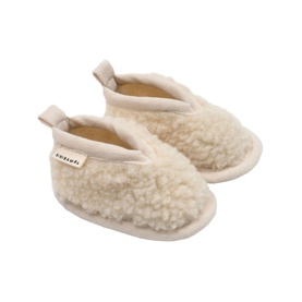 Merino Sheepskin Baby Booties Milk