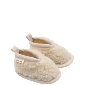 Merino Sheepskin Baby Booties Milk