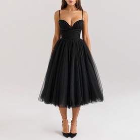 Countess Ruched Bodice Flared Dress