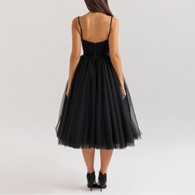 Countess Ruched Bodice Flared Dress