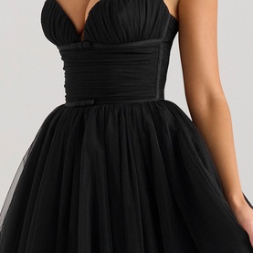 Countess Ruched Bodice Flared Dress