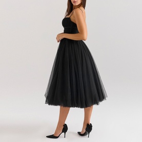 Countess Ruched Bodice Flared Dress