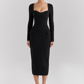 Ella Stretch Crepe Fitted Dress