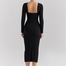 Ella Stretch Crepe Fitted Dress