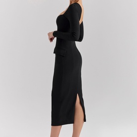 Ella Stretch Crepe Fitted Dress
