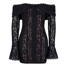Sadie Lace Off The Shoulder Mini Dress