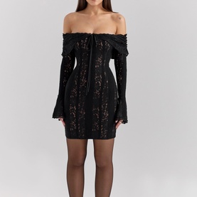 Sadie Lace Off The Shoulder Mini Dress