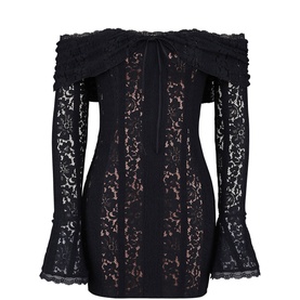 Sadie Lace Off The Shoulder Mini Dress