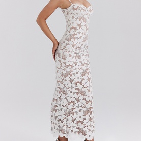 Pearl Floral Embroidered Dress