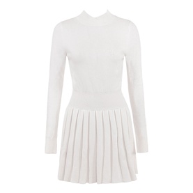 Willow Pleated Skater Knitted Dress