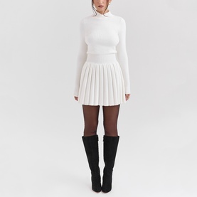 Willow Pleated Skater Knitted Dress