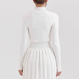 Willow Pleated Skater Knitted Dress