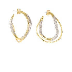 Solanales Crystal Twist Hoop Earrings
