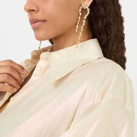 Asterales Arched Long Drop Earrings