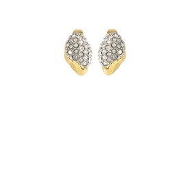 Solanales Crystal Embellished Pebble Stud Earrings