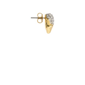 Solanales Crystal Embellished Pebble Stud Earrings