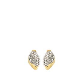 Solanales Crystal Embellished Pebble Stud Earrings