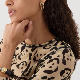 Asterales Arched Post Drop Earrings