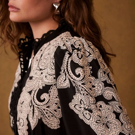 Paisley Mini Shirt Dress