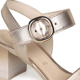Kruger Metallic Block Heel Sandals