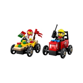City Great Vehicles Pizza vs. Fire Truck Race Car Pack