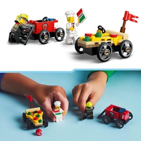 City Great Vehicles Pizza vs. Fire Truck Race Car Pack