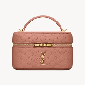Gaby Quilted Mini Leather Vanity Case