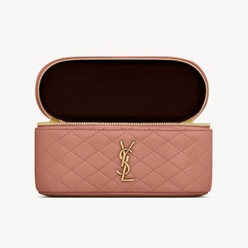 Gaby Quilted Mini Leather Vanity Case