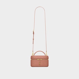 Gaby Quilted Mini Leather Vanity Case