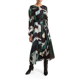 Francesca Printed Pleated Dress