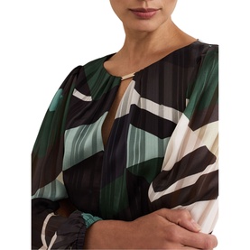 Francesca Printed Pleated Dress