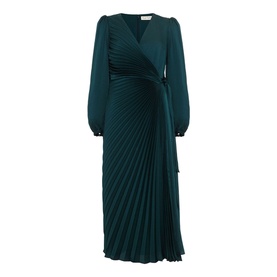 Gracie Sunray Pleated Wrap Dress