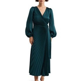 Gracie Sunray Pleated Wrap Dress