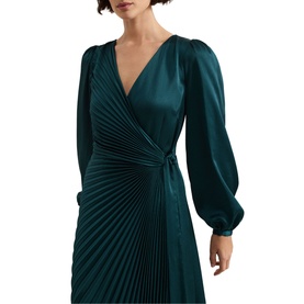 Gracie Sunray Pleated Wrap Dress