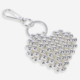 Beaded Heart Bag Charm