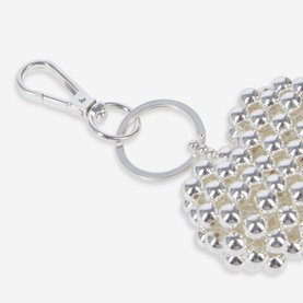 Beaded Heart Bag Charm