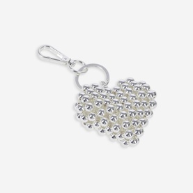 Beaded Heart Bag Charm