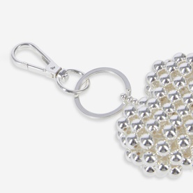 Beaded Heart Bag Charm