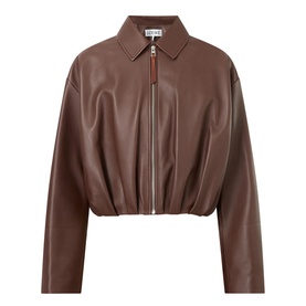 Twist Logo Leather Jacket