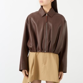 Twist Logo Leather Jacket
