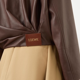 Twist Logo Leather Jacket