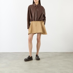 Twist Logo Leather Jacket
